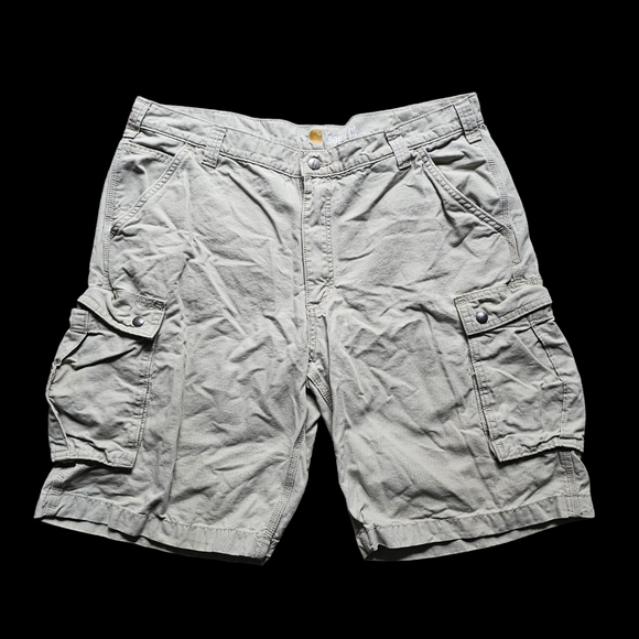 Carhartt Other - Carhartt taupe cotton relaxed fit work wear cargo shorts size 40